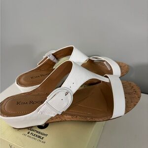 Kim Rogers White Wedge Sandals
